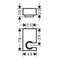 hansgrohe Brausehalter Porter E für Handbrausen, Mattschwarz... HANSGROHE-28387670 4059625231067 (Abb. 1)