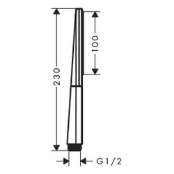 hansgrohe Rainfinity Stabhandbrause 100mm 1jet 13,8l/min, Mattschwarz... HANSGROHE-26866670 4059625264980 (Abb. 1)