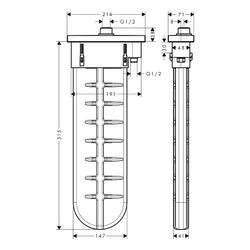 hansgrohe sBox Wannenrandset, Fertigset eckig, Chrom... HANSGROHE-28010000 4059625203026 (Abb. 1)