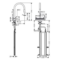 hansgrohe Aquno Select M81 Einhebel-Küchenmischer 170mm 6l/min sBox, Chrom, 3jet, A... HANSGROHE-73831000 4059625255179 (Abb. 1)