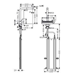 hansgrohe Aquno Select M81 Einhebel-Küchenmischer 250mm 6l/min sBox, Mattschwarz, 2... HANSGROHE-73830670 4059625255186 (Abb. 1)