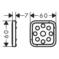 Hansgrohe Fliesenausgleichsscheibe für Croma E Showerpipe Duschsystem 280, Chrom, 9... HANSGROHE-93527000 4059625255469 (Abb. 1)
