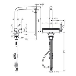 hansgrohe Aquno Select M81 Einhebel-Küchenmischer 250mm 7l/min Edelstahl Finish, 2j... HANSGROHE-73836800 4059625269435 (Abb. 1)