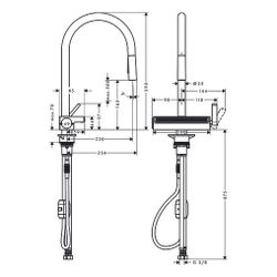 hansgrohe Aquno Select M81 Einhebel-Küchenmischer 170mm 7l/min Edelstahl Finish, 3j... HANSGROHE-73837800 4059625269411 (Abb. 1)