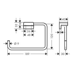 hansgrohe AddStoris Handtuchring, Chrom... HANSGROHE-41754000 4059625296141 (Abb. 1)