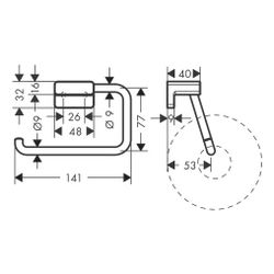 hansgrohe AddStoris Toilettenpapierhalter, Chrom... HANSGROHE-41771000 4059625296448 (Abb. 1)