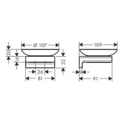 hansgrohe AddStoris Seifenschale, Mattschwarz... HANSGROHE-41746670 4059625297100 (Abb. 1)