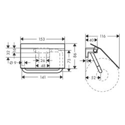 hansgrohe AddStoris Toilettenpapierhalter mit Deckel, Mattschwarz... HANSGROHE-41753670 4059625296981 (Abb. 1)