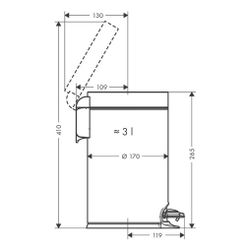 hansgrohe AddStoris Treteimer, Abfalleimer, Chrom... HANSGROHE-41775000 4059625296899 (Abb. 1)