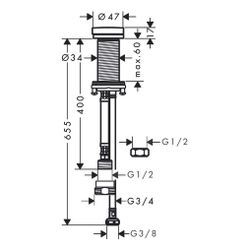 hansgrohe Talis M54 F21 Küchen-Geräteabsperrventil, Chrom... HANSGROHE-72841000 4059625293218 (Abb. 1)