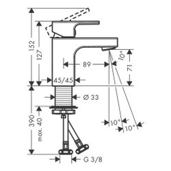 hansgrohe Vernis Shape Einhebel-Waschtischmischer 70mm 5l/min Mattschwarz mit isoli... HANSGROHE-71567670 4059625326046 (Abb. 1)