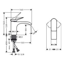 hansgrohe Vivenis Einhebel-Waschtischmischer 80mm 5l/min Mattschwarz ohne Garnitur... HANSGROHE-75012670 4059625335086 (Abb. 1)