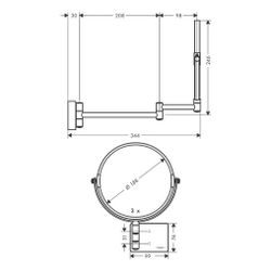 hansgrohe AddStoris Rasierspiegel, Mattschwarz... HANSGROHE-41791670 4059625321997 (Abb. 1)