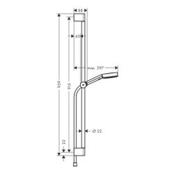 hansgrohe Pulsify Select S Brauseset 105mm 3jet Relaxation mit Brausestange 900mm 1... HANSGROHE-24170000 4059625348024 (Abb. 1)