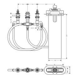 hansgrohe 4-Loch Wannenarmatur Grundset mit sBox... HANSGROHE-13440180 4059625321218 (Abb. 1)