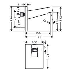 hansgrohe Pulsify Wandanschluss für Kopfbrause 260mm, Mattweiß... HANSGROHE-24149700 4059625341070 (Abb. 1)