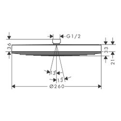 hansgrohe Pulsify S Kopfbrause 260mm 1jet 8,4l/min EcoSmart, Mattschwarz... HANSGROHE-24141670 4059625340721 (Abb. 1)