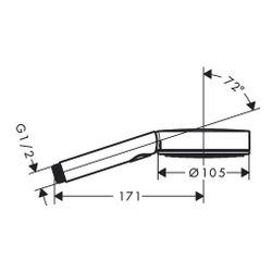 hansgrohe Pulsify Select S Handbrause 105mm 3jet Relaxation EcoSmart 6,9l/min, Chro... HANSGROHE-24111000 4059625310922 (Abb. 1)