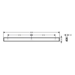 hansgrohe WallStoris Wandstange 500mm, Mattweiß... HANSGROHE-27902700 4059625353035 (Abb. 1)