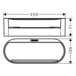 hansgrohe WallStoris Ablagekorb tief, Mattschwarz... HANSGROHE-27912670 4059625352861 (Abb. 1)