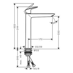 hansgrohe Logis Einhebel-Waschtischmischer 240mm 5l/min Fine, Mattschwarz ohne Garn... HANSGROHE-71258670 4059625462218 (Abb. 1)