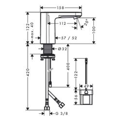 hansgrohe Vernis Blend Elektronik-Waschtischmischer 5l/min mit Temperaturvoreinstel... HANSGROHE-71502000 4059625353363 (Abb. 1)