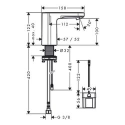 hansgrohe Vernis Blend Elektronik-Waschtischmischer 5l/min für Kaltwasser oder vorg... HANSGROHE-71503000 4059625353356 (Abb. 1)