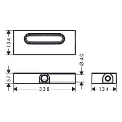 hansgrohe uBox universal Grundkörper für Duschrinnen Ablaufgehäuse für flache Insta... HANSGROHE-01000180 4059625350867 (Abb. 1)