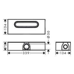 hansgrohe uBox universal Grundkörper für Duschrinnen Ablaufgehäuse für Standard Ins... HANSGROHE-01001180 4059625350850 (Abb. 1)