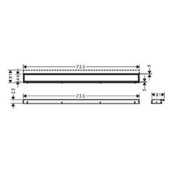 hansgrohe RainDrain Match Fertigset Duschrinne 800mm, Mattschwarz, mit höhenverstel... HANSGROHE-56038670 4059625350393 (Abb. 1)