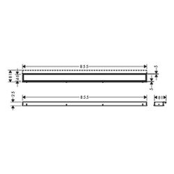 hansgrohe RainDrain Match Fertigset Duschrinne 900mm, Edelstahl gebürstet, mit höhe... HANSGROHE-56040800 4059625355367 (Abb. 1)