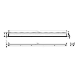 hansgrohe RainDrain Match Fertigset Duschrinne 1200mm, Edelstahl gebürstet, mit höh... HANSGROHE-56042800 4059625355343 (Abb. 1)