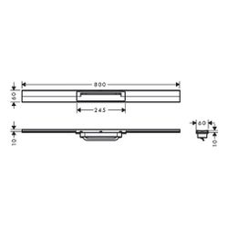 hansgrohe RainDrain Flex Fertigset Duschrinne 800mm kürzbar, Edelstahl gebürstet zu... HANSGROHE-56044800 4059625350065 (Abb. 1)