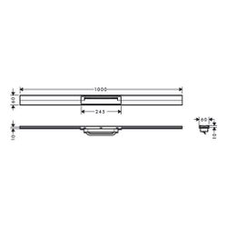 hansgrohe RainDrain Flex Fertigset Duschrinne 1000mm kürzbar, Edelstahl gebürstet z... HANSGROHE-56046800 4059625349922 (Abb. 1)