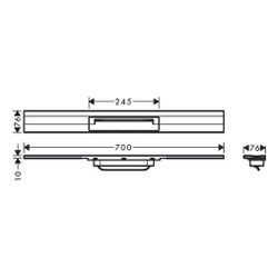 hansgrohe RainDrain Flex Fertigset Duschrinne 700mm kürzbar, Bronze gebürstet zur W... HANSGROHE-56050140 4059625349809 (Abb. 1)