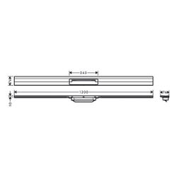 hansgrohe RainDrain Flex Fertigset Duschrinne 1200mm kürzbar, Mattschwarz zur Wandm... HANSGROHE-56054670 4059625349502 (Abb. 1)