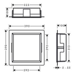 hansgrohe XtraStoris Original Wandnische mit Rahmen 300x300x100mm, Mattweiß... HANSGROHE-56061700 4059625351550 (Abb. 1)