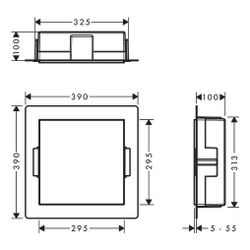 hansgrohe XtraStoris Minimalistic Wandnische rahmenlos 300x300x100mm, Edelstahl geb... HANSGROHE-56073800 4059625351420 (Abb. 1)