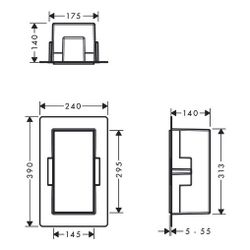 hansgrohe XtraStoris Minimalistic Wandnische rahmenlos 300x150x140mm, Mattschwarz... HANSGROHE-56076670 4059625351413 (Abb. 1)