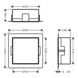 hansgrohe XtraStoris Minimalistic Wandnische rahmenlos 300x300x140mm, Mattschwarz... HANSGROHE-56079670 4059625351383 (Abb. 1)