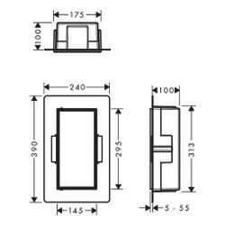 hansgrohe XtraStoris Rock Wandnische, Mattschwarz mit befliesbarer Tür 300x150x100m... HANSGROHE-56082670 4059625351352 (Abb. 1)