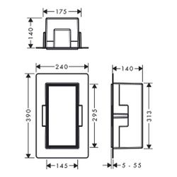 hansgrohe XtraStoris Rock Wandnische Mattweiß mit befliesbarer Tür 300x150x140mm... HANSGROHE-56088700 4059625351284 (Abb. 1)