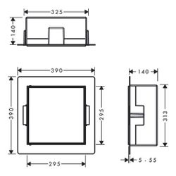 hansgrohe XtraStoris Rock Wandnische, Mattschwarz mit befliesbarer Tür 300x300x140m... HANSGROHE-56091670 4059625351260 (Abb. 1)