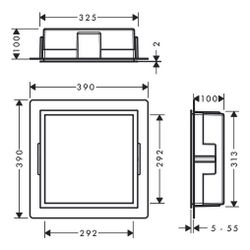 hansgrohe XtraStoris Individual Wandnische Mattweiß, Mattschwarz mit Designrahmen 3... HANSGROHE-56099670 4059625348741 (Abb. 1)