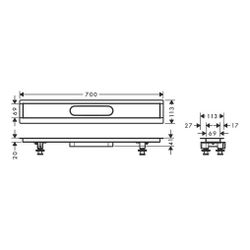 hansgrohe RainDrain Installationsset 700mm, uBox universal, für befliesbare Duschri... HANSGROHE-56011180 4059625355572 (Abb. 1)