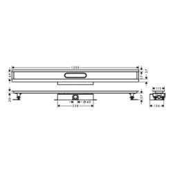 Hansgrohe uBox universal Komplettset für flache Installation 1200mm für Duschrinnen... HANSGROHE-56021180 4059625355473 (Abb. 1)