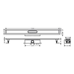 Hansgrohe uBox universal Komplettset für Standardinstallation 1200mm für Duschrinne... HANSGROHE-56027180 4059625355411 (Abb. 1)