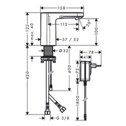 hansgrohe Vernis Blend Elektronik-Waschtischmischer 5l/min mit Temperaturvoreinstel... HANSGROHE-71501000 4059625353370 (Abb. 1)