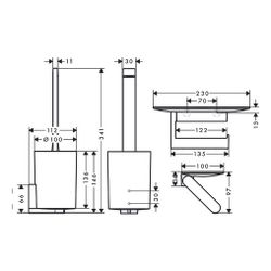 hansgrohe WallStoris Toilettenset, Mattschwarz... HANSGROHE-27969670 4059625368312 (Abb. 1)