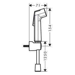 hansgrohe Bidette Handbrause S 1jet EcoSmart 6,2l/min Chrom mit Brausehalter, Druck... HANSGROHE-29234000 4059625406199 (Abb. 1)